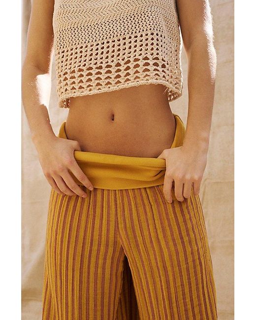 Free People Natural Ride With Me Striped Pants