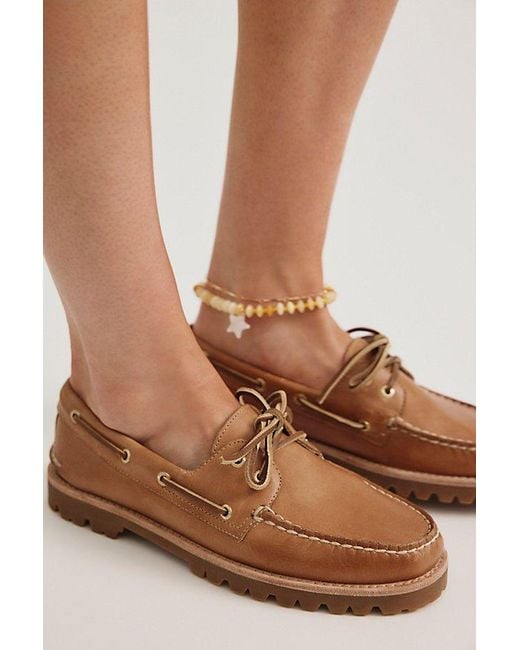 Sperry Top-Sider Red 2-Eye Lug Sole Boat Shoes