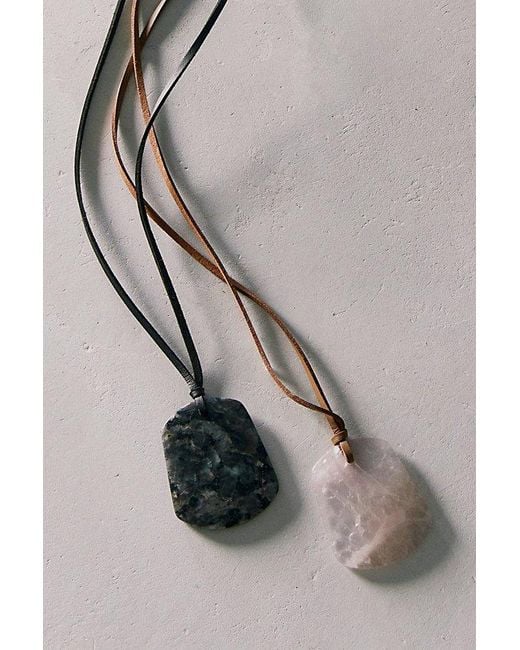 Free People Natural Lena Semiprecious Stone Necklace