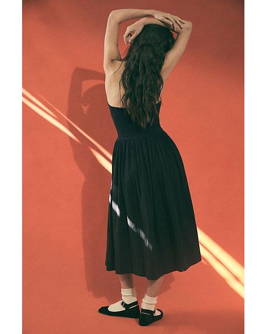 free-est Blue Onda Drop-waist Tube Midi
