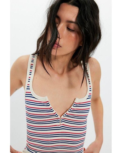 Intimately By Free People Blue Striped Simply Soft Cami By