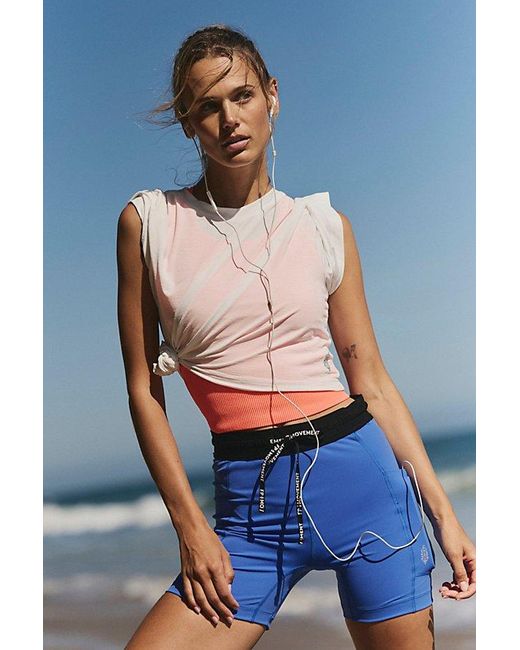 Fp Movement Blue Streamline Run Shorts