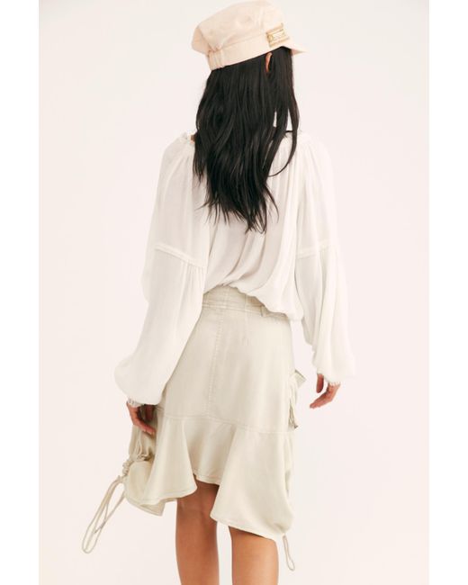 Free People Natural Paxton Parachute Utility Skirt