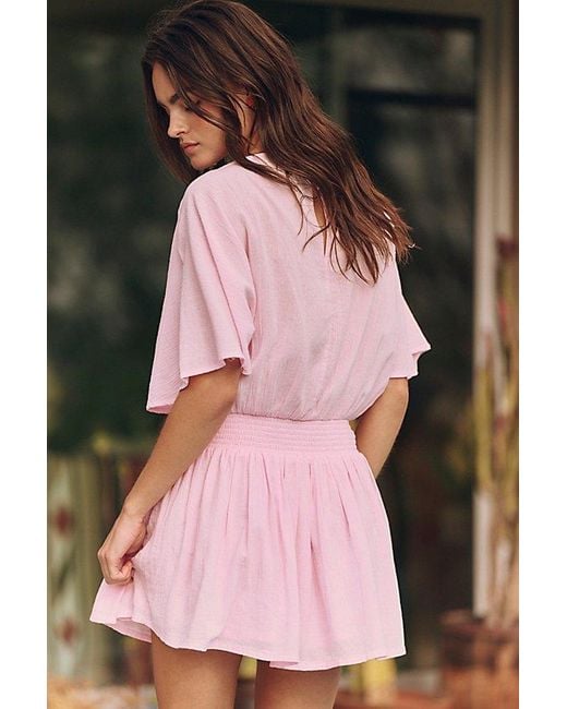 Free People Pink Sutton Mini Dress