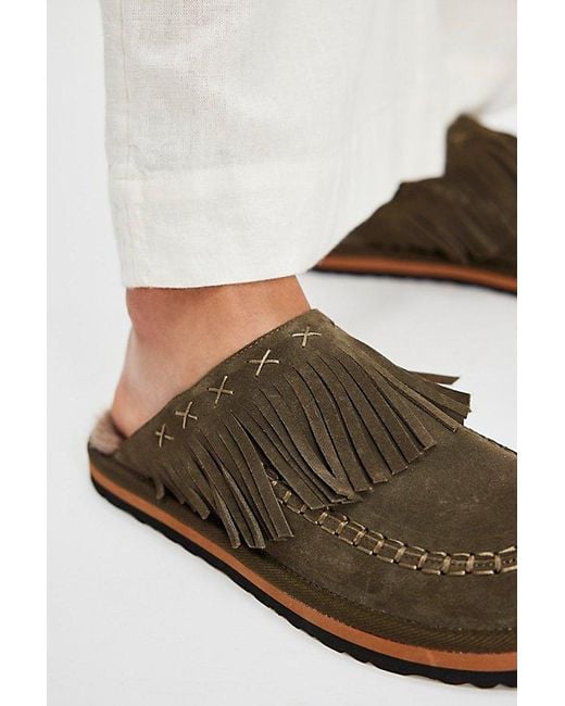 Free People Multicolor Fallon Fringe Mules