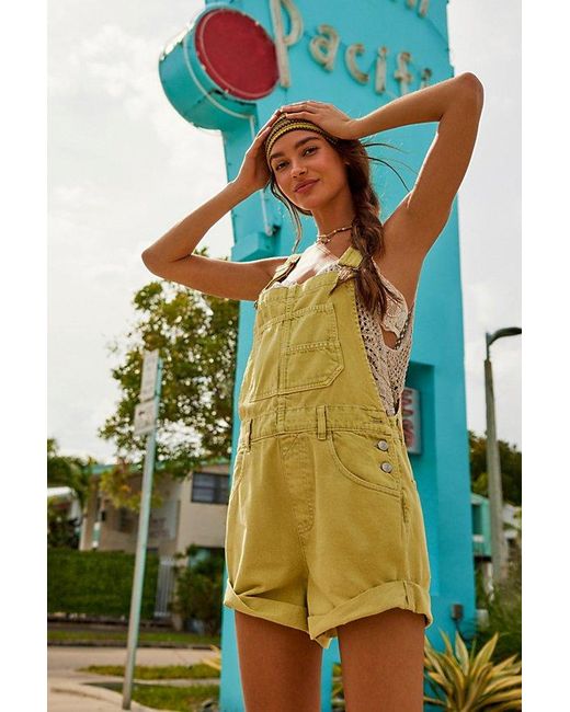 Free People Multicolor Ziggy Shortalls