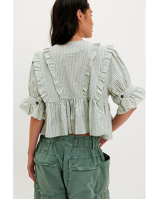 Free People Gray Miley Cotton Top