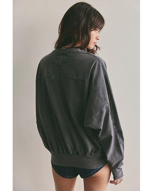Free People Gray We The Free Epic Long Sleeve Top