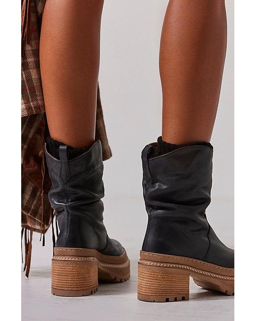 Free People Black Mel Slouch Boots