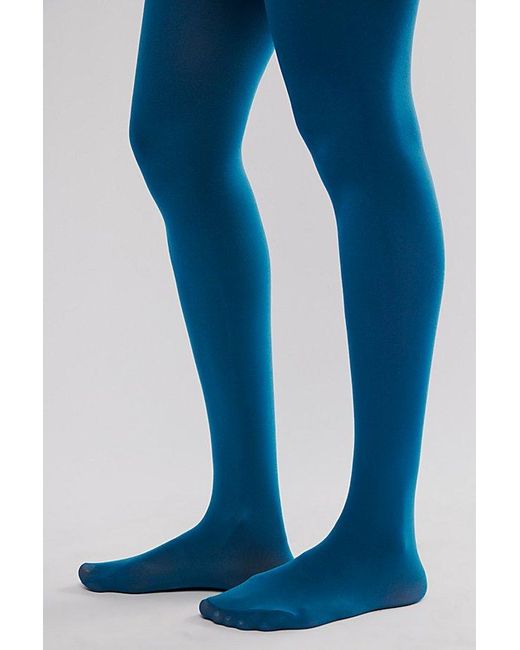 Free People Blue Utterly Opaque Tights
