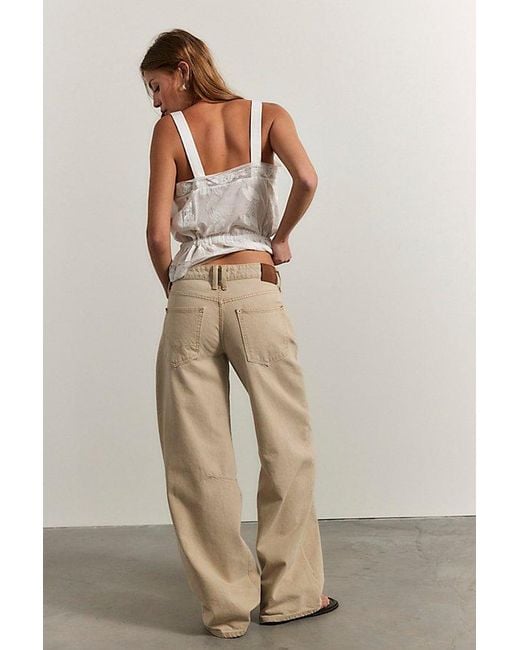 Free People Natural Teagan Low-Rise Baggy Boyfriend Jeans