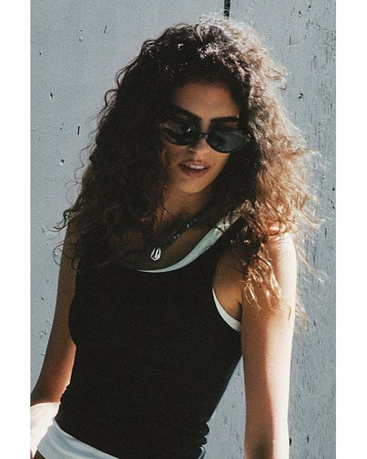 Free People Black Oh Hello Round Sunglasses