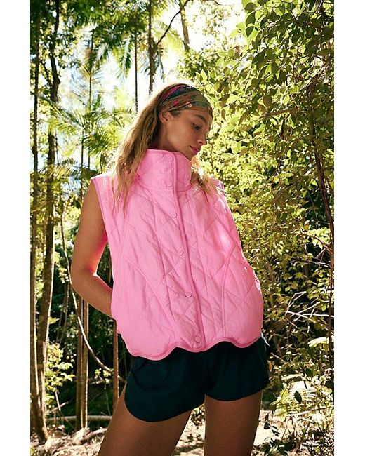 Fp Movement Pink Quinn Quilted Puffer Vest