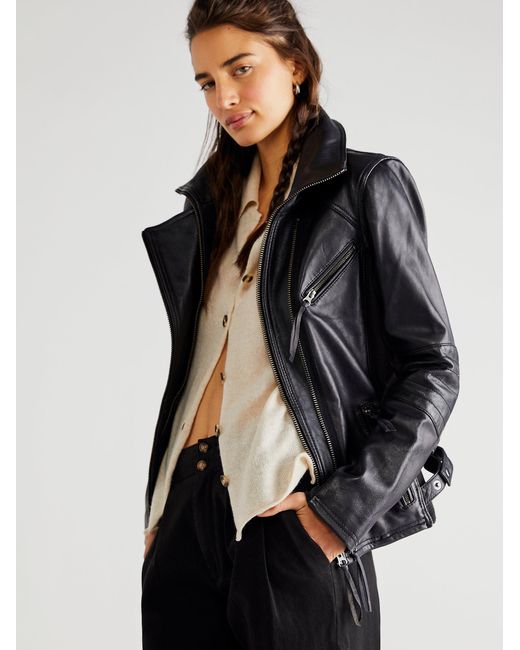 Free People Cora Leather Jacket in 