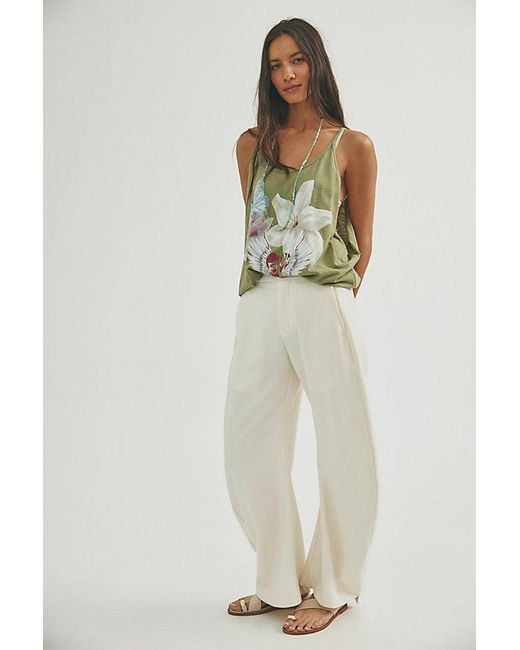 Free People Green Fp X Juliet Johnstone Shoreside Tank Top