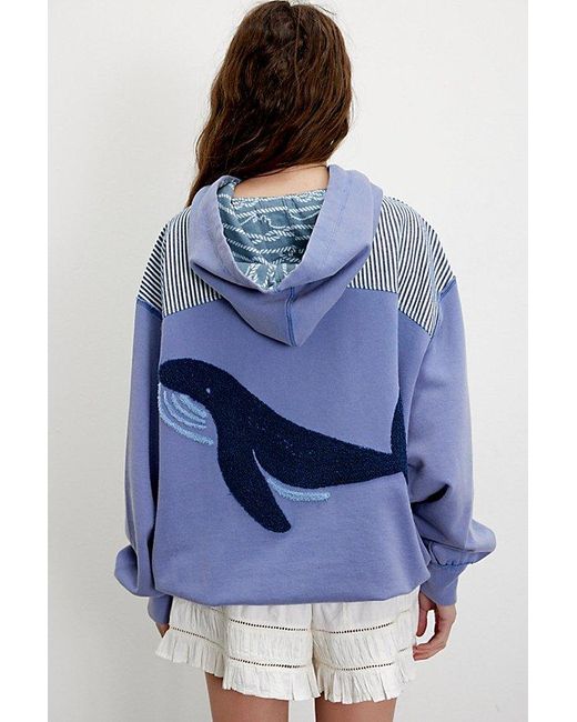 Free People Blue Out To Sea Pullover