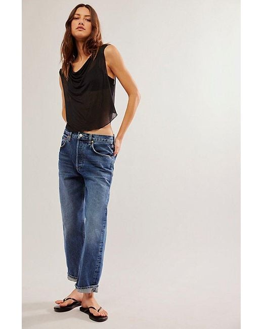 Citizens of Humanity Blue Dahlia Bow Leg Jeans