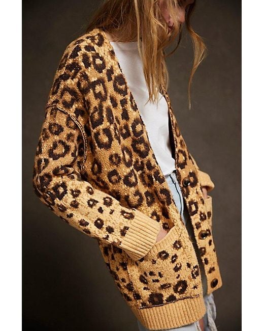 Free People Brown State Side Cardigan