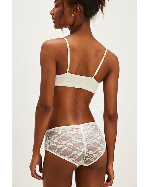 Only Hearts Brown Lucia Lace Ruched Hipster Undie By