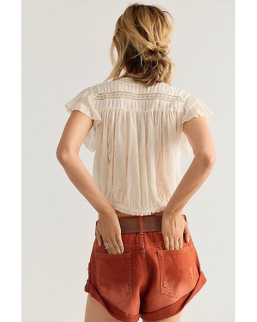 One Teaspoon Natural Bandits Low-Waist Denim Shorts