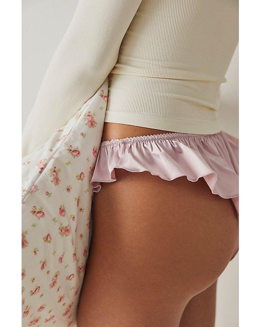 Intimately By Free People Gray Cheeky Flirt Panty