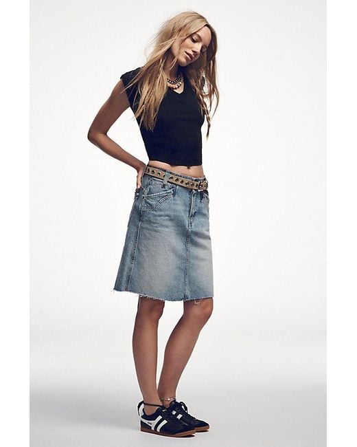 Free People Multicolor We The Free Suzy Denim Midi Skirt