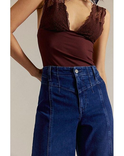 Free People Blue Libre Wide-leg Jeans