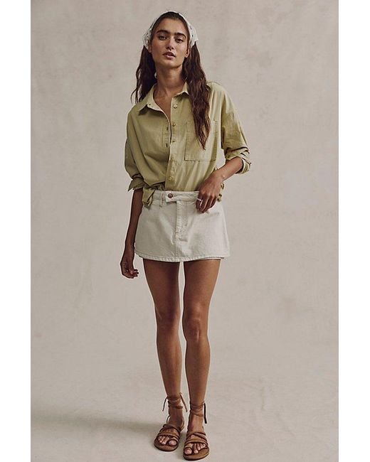 Free People Natural Gallivanting Peekaboo Skort