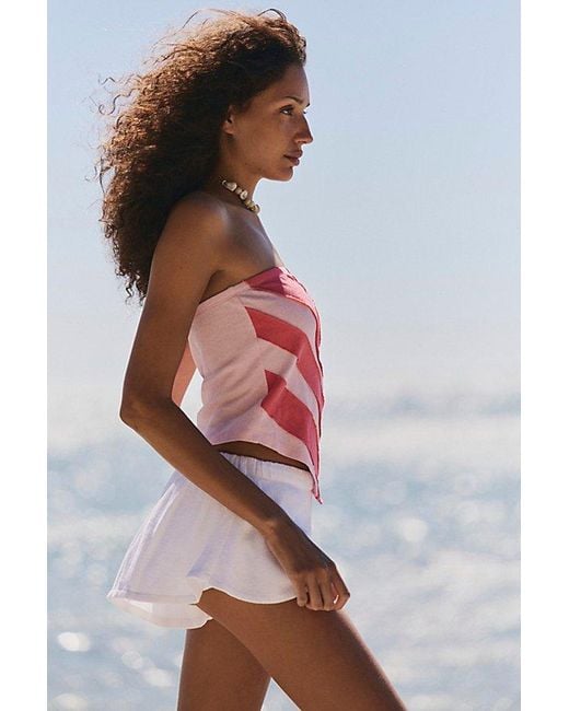 free-est Red Miami Micro Shorts By