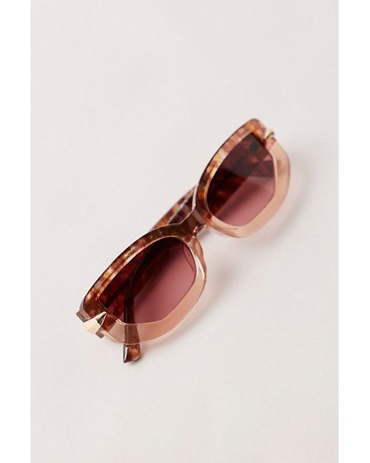 Free People Brown Lucia Recycled Oval Sunnies