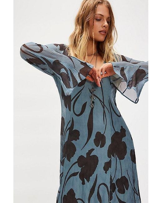 free people women's malina long sleeve maxi dress Free People Malina Embroidered Eyelet Maxi Dress