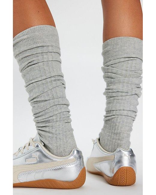 PUMA White Speedcat Metallic Sneakers