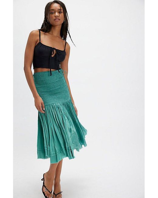 Free People Green Fp One Maya Convertible Midi Skirt