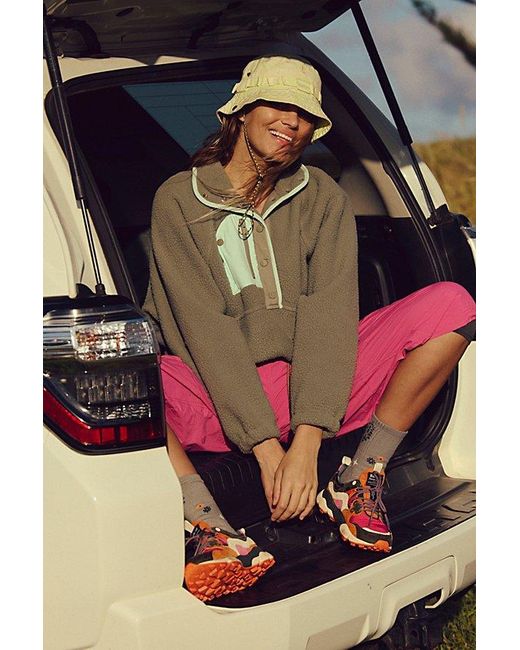 Fp Movement Blue Hit The Slopes Colorblock Fleece Pullover