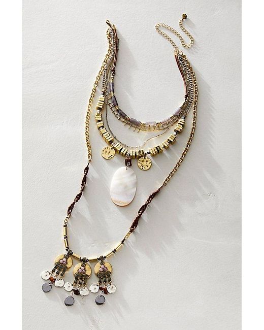 Free People Multicolor Salt Lake Layered Necklace