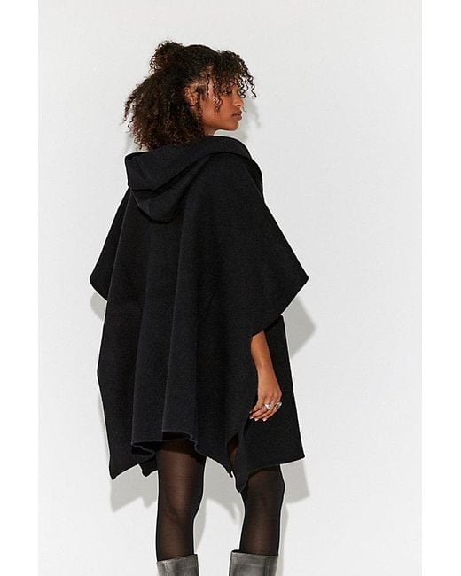 Free People Black All I Need Cozy Hooded Duster Top