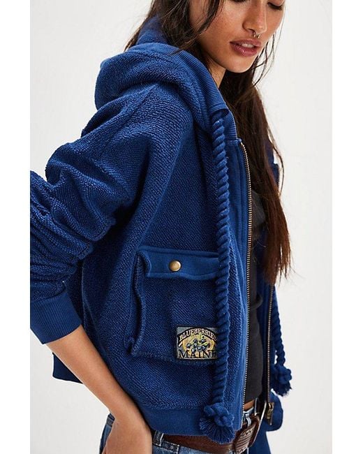 Free People Blue So Lush Sweatshirt