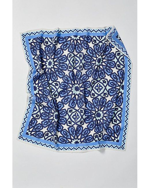 Free People Blue Dream Weaver Printed Bandana At In Cornflower Combo