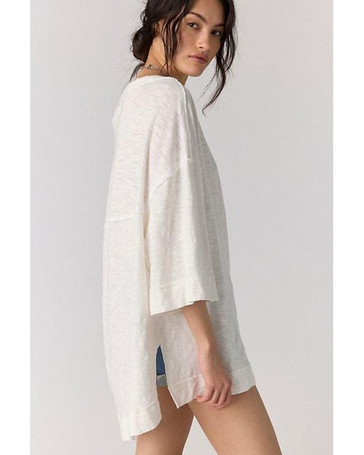 Free People White Untouched Gem Tee
