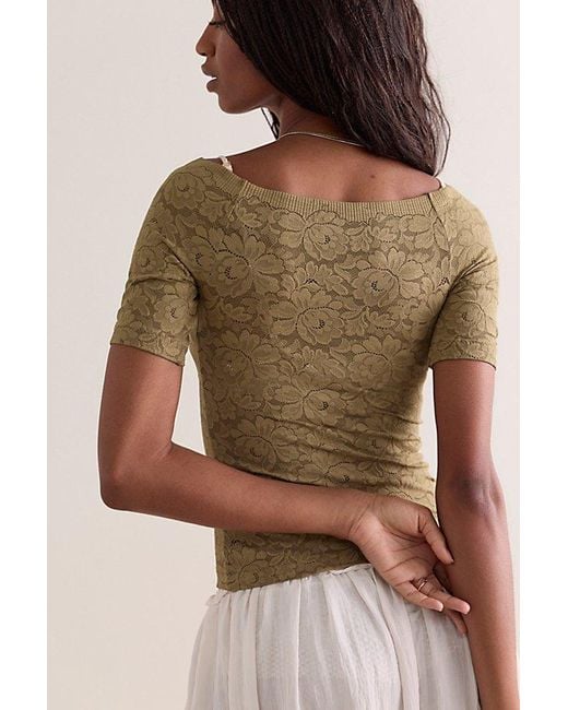 Intimately By Free People Brown Smooth Talking Off-The-Shoulder Top By