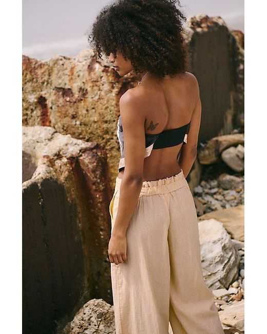 Free People Multicolor Demi Cotton-Linen Pants