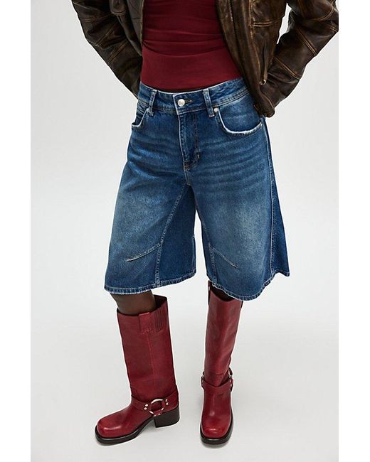 Jeffrey Campbell Blue Katrina Pull-on Tall Boots