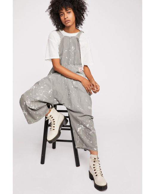 Free People Gray Gus Dungarees By Magnolia Pearl