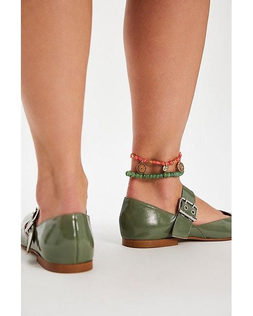 Free People Multicolor Good Graces Buckle Flats