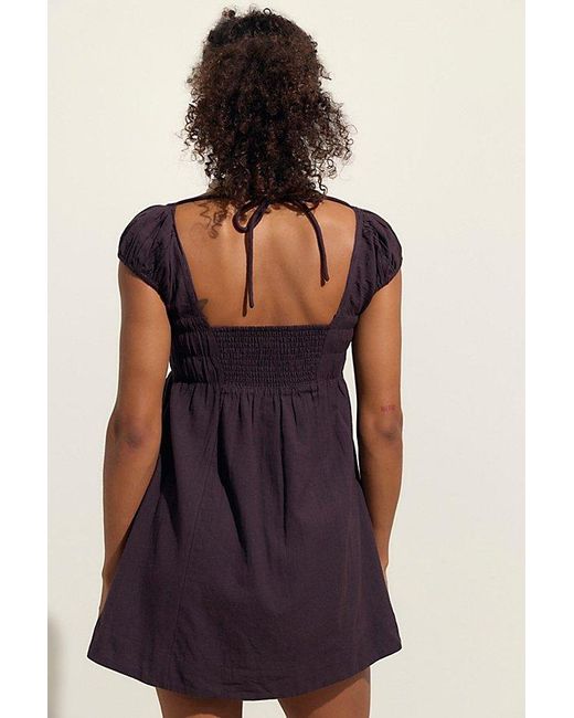 out from under nina babydoll mini dress Nina Babydoll Cotton-Linen Mini Dress