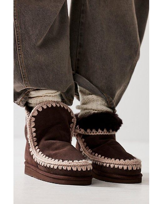 Mou Natural Glacier Boots At Free People In Mocha, Size: Eu 37