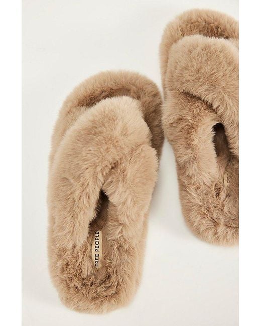 Free People Natural Counting Sheep Slippers