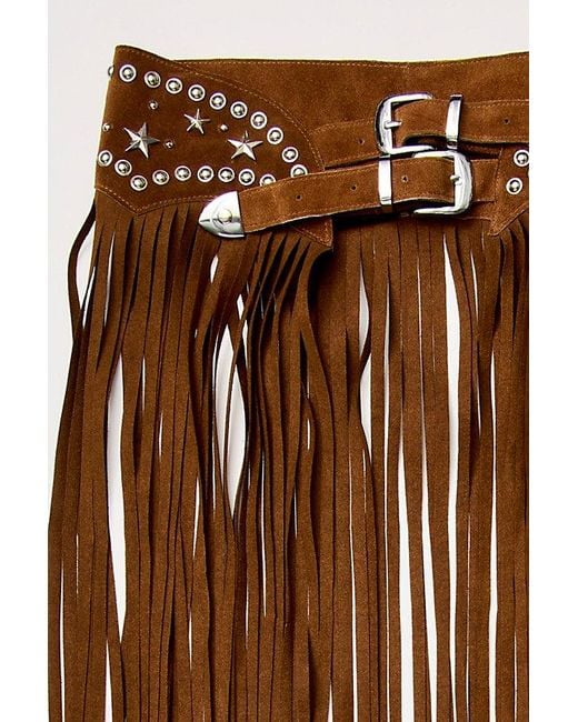 Urban Outfitters Brown Paris Texas Maxi Skirt Belt