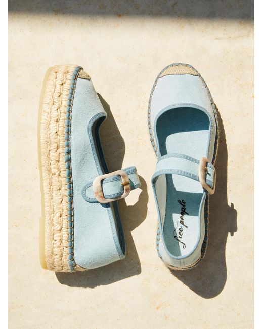 Free People Surfside Mary Jane Espadrilles in Blue | Lyst