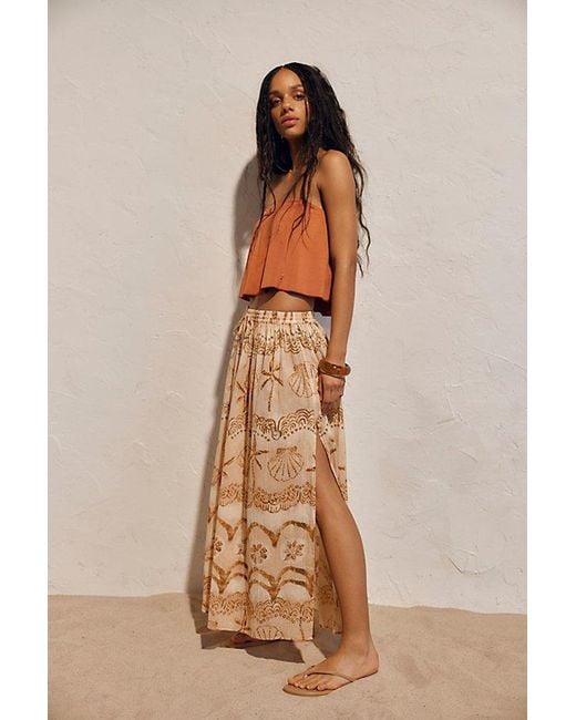 Spell Natural Mermaid Cove Midi Skirt